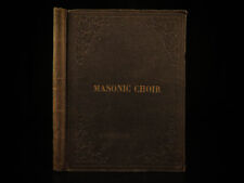 1864 Masonic Choir Sheet Music Hymns Quartet Freemasonry Civil War Military