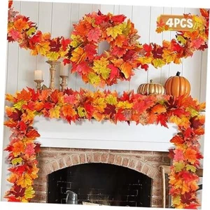  4 Pack Thanksgiving Fall Decorations for Home Porch, 5.8ft Multicolor 4 Pack - Picture 1 of 8