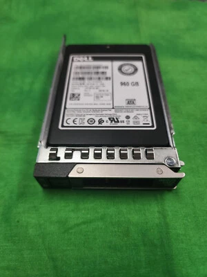 DELL 960GB DD4G0 SATA 6Gbps 2.5IN MZ-7KM960B SSD 0DD4G0  GEN14 Caddy DXD9H - Image 1 of 4