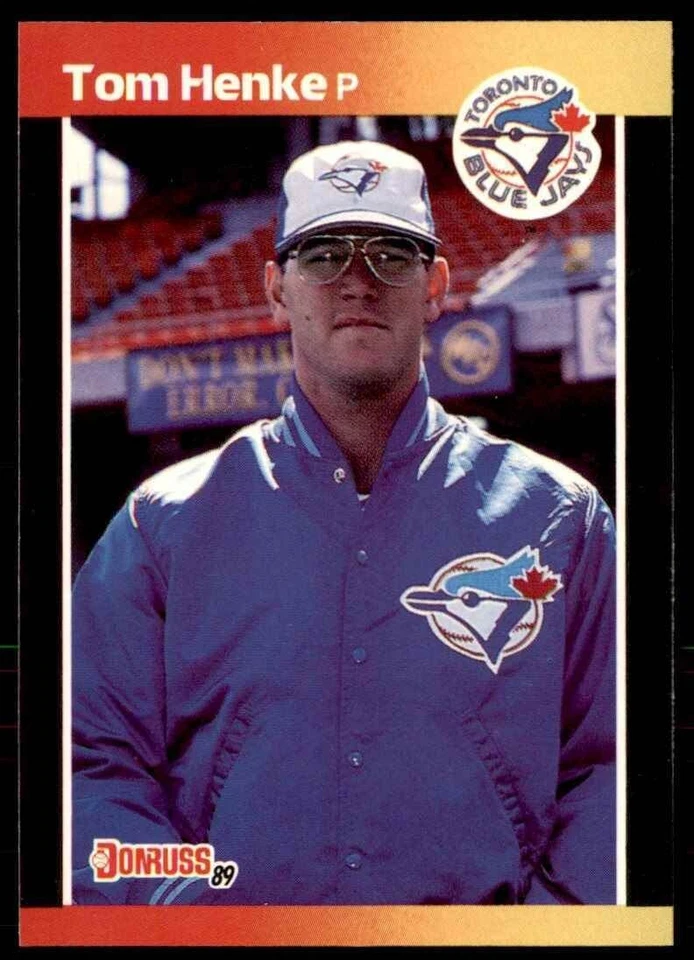 1989 Donruss  #385  Tom Henke    Pitcher    Toronto Blue Jays  FREE shipping - Image 1 of 1