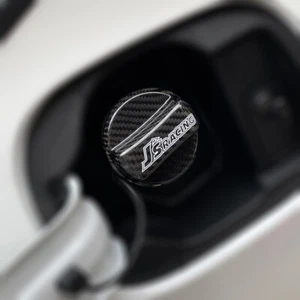 Carbon Fiber Gas Fuel Cap Cover JS Racing For Honda Fit GD1 GE6 GE8 FIT GK5 Jazz - Picture 1 of 8