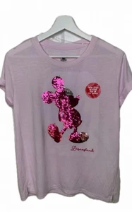Neu authentisch Disney Parks Wendepailletten Mickey Mouse Kurzarm Oberteil XL 2X Neu mit Etikett - Bild 1 von 6