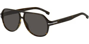 Hugo Boss Men's Havana Pilot Sunglasses - BOSS1507S 0086 IR - Picture 1 of 3