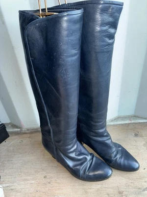 Russell & Bromley Francesca Martelli Boots Knee High Navy Blue Italy Uk 5.5 VGC - Image 1 of 4