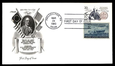 Mayfairstamps US FDC 1983 Pennsylvania Treaty of Amity and commerce between US a - Image 1 of 2
