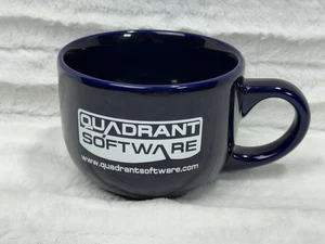 Taza de café azul Quadrant Software taza vintage - Imagen 1 de 5