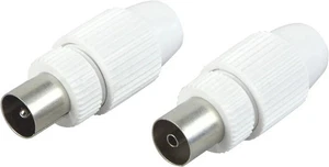 Schwaiger KST 1121 2x IEC Koax Stecker IEC Koax Stecker & IEC Koax Buchse, weiß - Bild 1 von 1