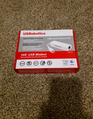 USRobotics Fax Modem USB to Landline Dialer USR5637 56 Kbps New - Image 1 of 4