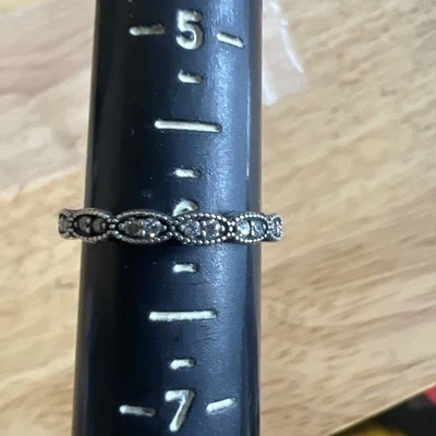 vintage pandora ring S925 ALE size 52 beautiful sparkling pattern - Image 1 of 4