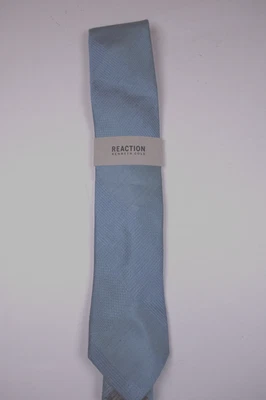 Corbata de cuello Kenneth Cole Reaction azul claro Glen a cuadros ancho estrecho mezcla de seda NUEVA Foto 1 de 2