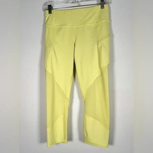 Athleta Damen Gr. Small Mesh Contender Capri Leggings Power Lift Fresh Yellow - Bild 1 von 11