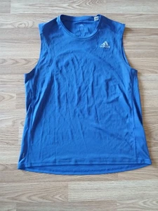Adidas Men's Blue Sleeveless Shirt - Picture 1 of 7
