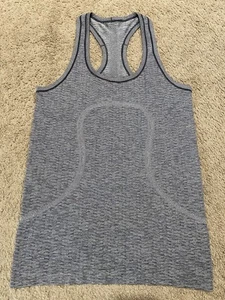Lululemon Swiftly Tech Racerback-Tanktop meliert grau Damengröße 8 hüftlang Stretch - Bild 1 von 8