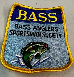 Vtg Bass Anglers Sportsman Society Fish Fishing 3-3/8" x 3-5/8" Hat Patch - Picture 1 of 2