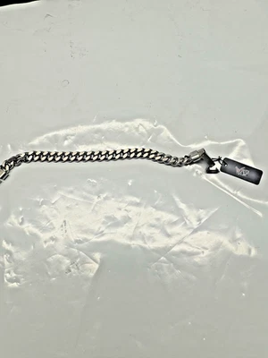 Brazalete de cadena de eslabones estilo bicicleta plata pesada Wild Wear -8,5" Foto 1 de 4