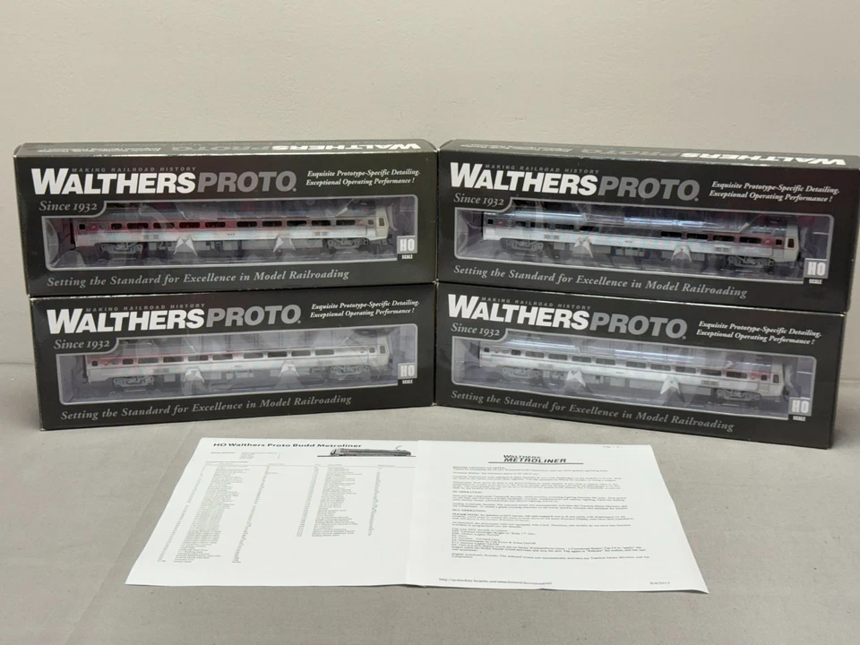 Walthers HO 920-805 PRR Deluxe Budd Metroliner EMU 4-Car Set w/Tsunami(R) Sound - Image 1 of 4