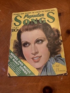 Popular Songs Music Magazine Ethel Merman Cover - 1936 - Picture 1 of 5