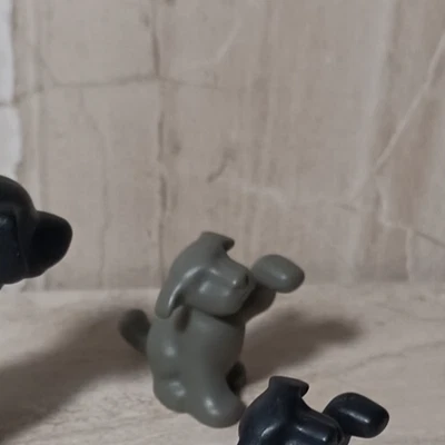 LEGO Belville Dog Big Gray Puppy Solid Color THICK Sturdy Pup Paw Up Begging - Image 1 of 3