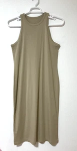 Boody Racerback Maxi Dress Size Medium Bamboo Viscose Organic Cotton Color Stone - Picture 1 of 11