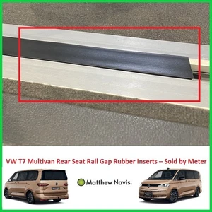 VW T7 Multivan California Rear Seat Rail Gap Rubber Inserts – Sold by Meter - Picture 1 of 13
