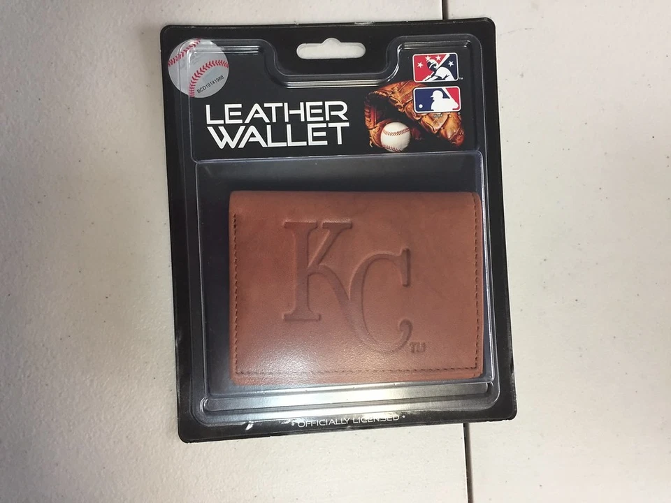 Cartera de cuero oficial MLB triple pliegue en relieve elige tu equipo Foto 1 de 1