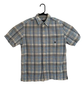Chaps Ralph Lauren Herren Kurzarm Button Down Karo Leinen M - Bild 1 von 9