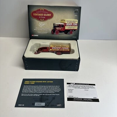 CORGI 1/50 - 80202 FODEN FLATBED STEAMER WITH LIFTVAN - BISHOPS & SONS - Image 1 of 4