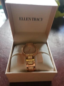 Ellen Tracy Crystal Accent Rosegold Uhr Neu  - Bild 1 von 2