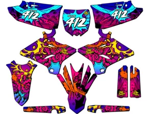 2002-2004 fits POLISPORT RESTYLE YZ 125 ZANY Pink Senge Graphics Kit Compatib... - Picture 1 of 10