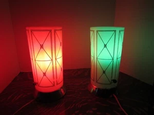 Set of 2 MCM portable table electric lamps Gore Lamp & Shade Co - Picture 1 of 12