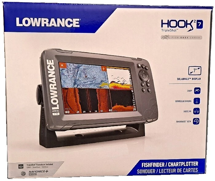 Lowrance Hook2 7 CHIRP GPS Chartplotter & US NAVIONICS+ Map & Tripleshot Xducer - Image 1 of 1