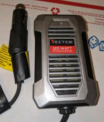 120 Watt Power Inverter, 12V DC, 120V AC, Dual USB Charging Ports - Image 1 of 3