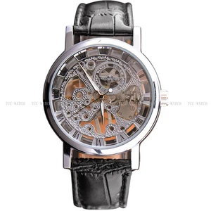 Reloj de pulsera clásico mecánico de cuerda manual Winner Skeleton para hombre 36# - Imagen 1 de 11