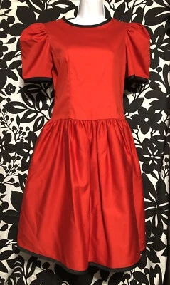 Vestido de fiesta Victor Costa vintage de algodón rojo años 80 Foto 1 de 4