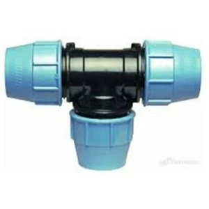 TEE A COMPRESSIONE 90° DN 50X50X50 PER TUBO POLIETILENE ACQUA E IRRIGAZIONE - Foto 1 di 1