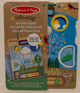 Kids Learning Toys Melissa & Doug Let’s Explore WEATHER BOARD Double-Sided NEW - Picture 1 of 2