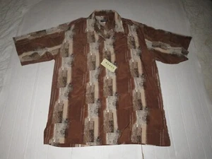 Mench Platinum Collections Italy New York Abstract Art Button Up Shirt Size 3XLT - Picture 1 of 7