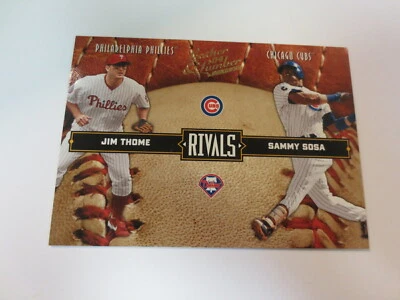 2004 Donruss Leather & Lumber Thome & Sosa Card #LLR-40 Serial #124/2499 - Image 1 of 2
