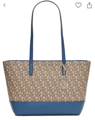 DKNY Bryant中号手提包大麻/海岸蓝色大号手提包 — 第 1/4 张图片