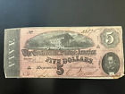 1864 $5 Confederate States of America Five Dollar Note