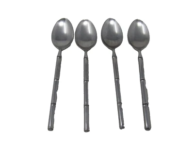 Stanley Roberts Bambu Stainless Silverware Spoons Japan MCM Lot of 4 pieces - Image 1 of 4