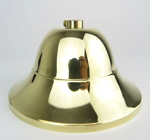 Baldachin Messing poliert Kabelabdeckung antik Jugenstil gold golden - Bild 1 von 2