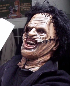 Leather face latex Mask, Killer Chainsaw , Scary mask, Horror costume - Picture 1 of 6