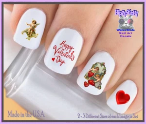 Nail Art V7602 VALENTINES Victorian Cupid #2 WaterSlide Nagel Aufkleber Transfers - Bild 1 von 3