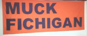 Classic Univ of Illinois MUCK FICHIGAN 10’ x 43” Flag-a must for any Illini Fan! - Picture 1 of 3