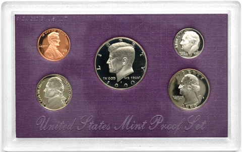 1990 United States Proof Set w/ Box & COA Cover