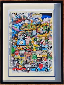 Charles Fazzino Looneywood Hollywood California LOONEY TUNES 3D FRAMED ART #d - Picture 1 of 19