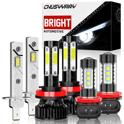 For Ford Fiesta 2014-2017 Led Headlight Hi/Lo+Fog light Combo Bulbs White 6PCS - Image 1 of 4