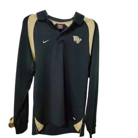 Nike Dri Fit Wake Forest Demon Deacons 1/4 Button Jacket Pullover Size Small Cover