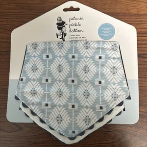 Petunia Pickle Bottom 2 Baby Bibs Blue New - Picture 1 of 3